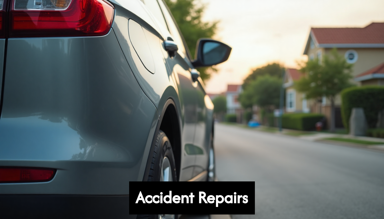 Car with visible minor damage on bumper