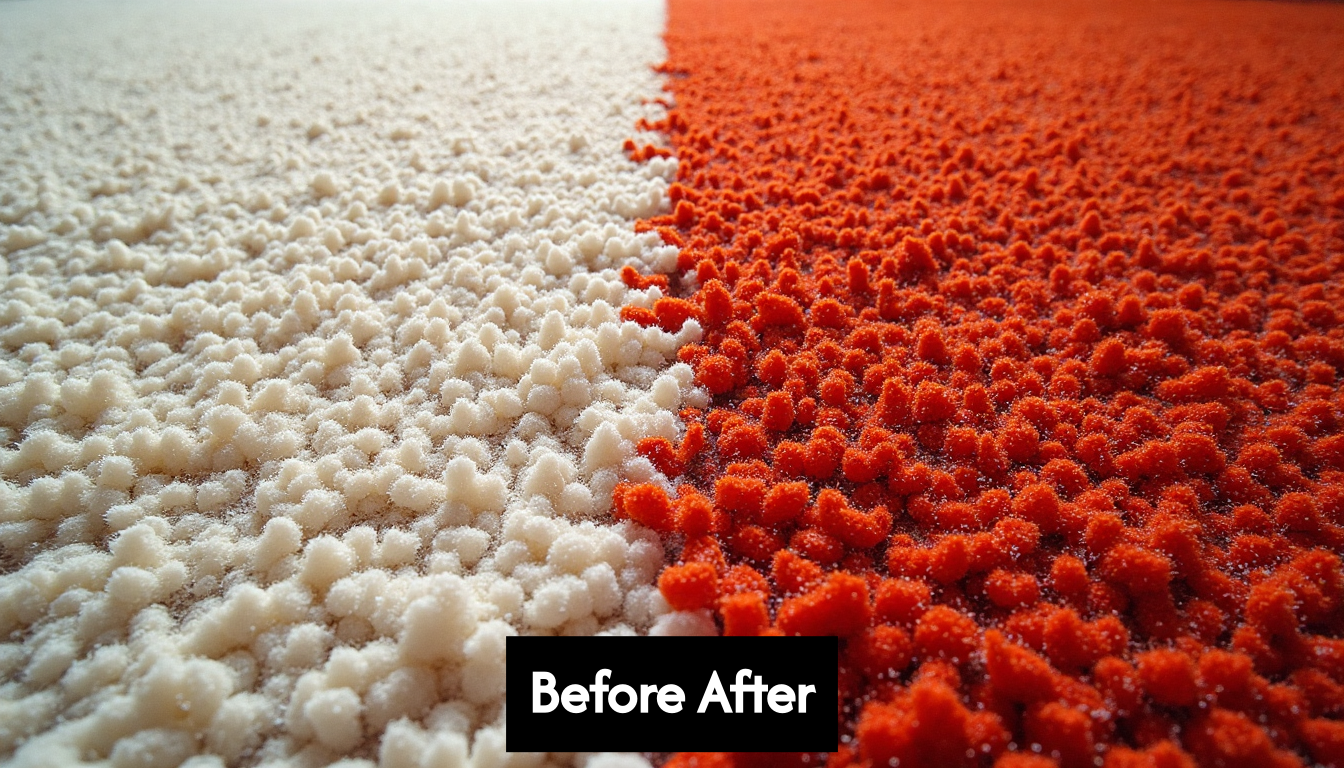 Carpet before and after professional cleaning