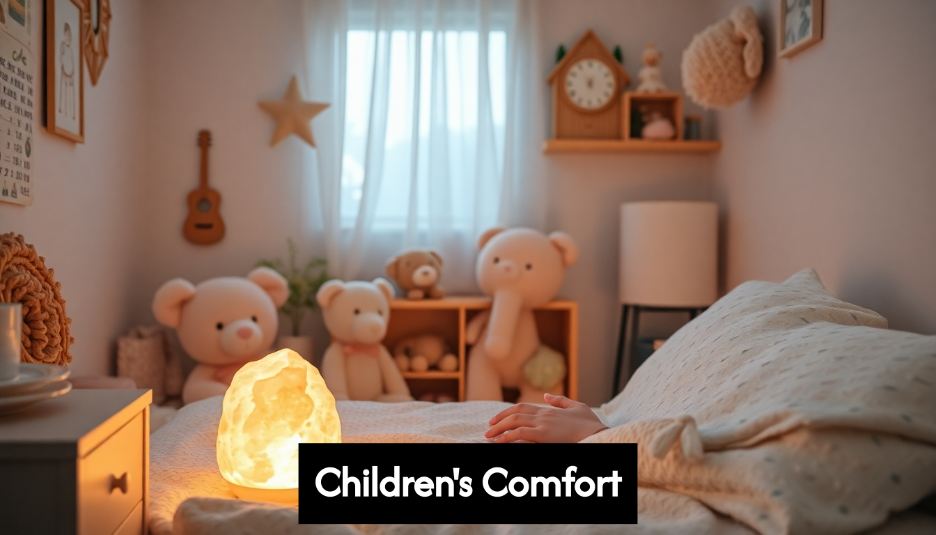 Child's room with salt lamp light