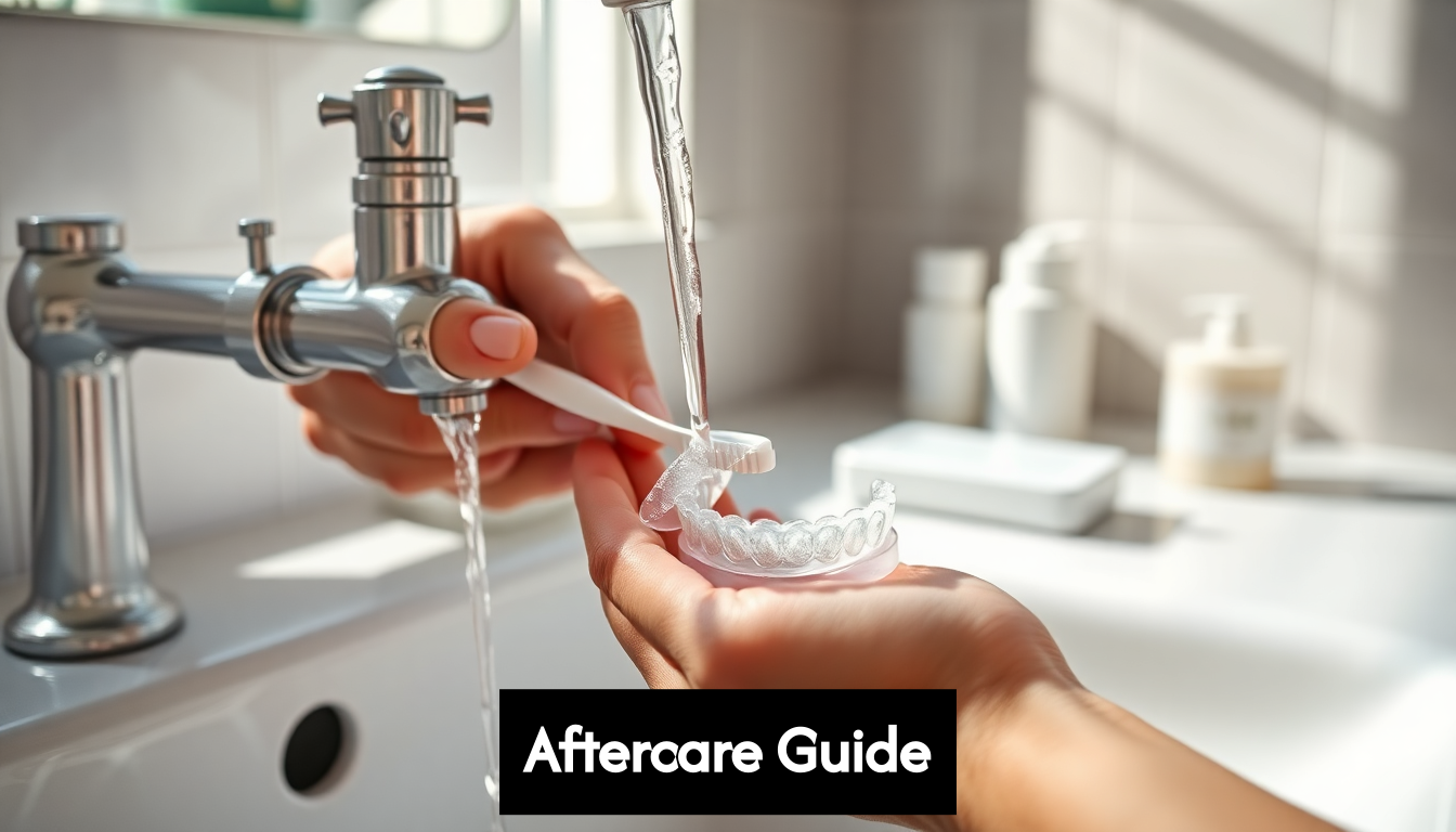 Cleaning a clear dental retainer at home