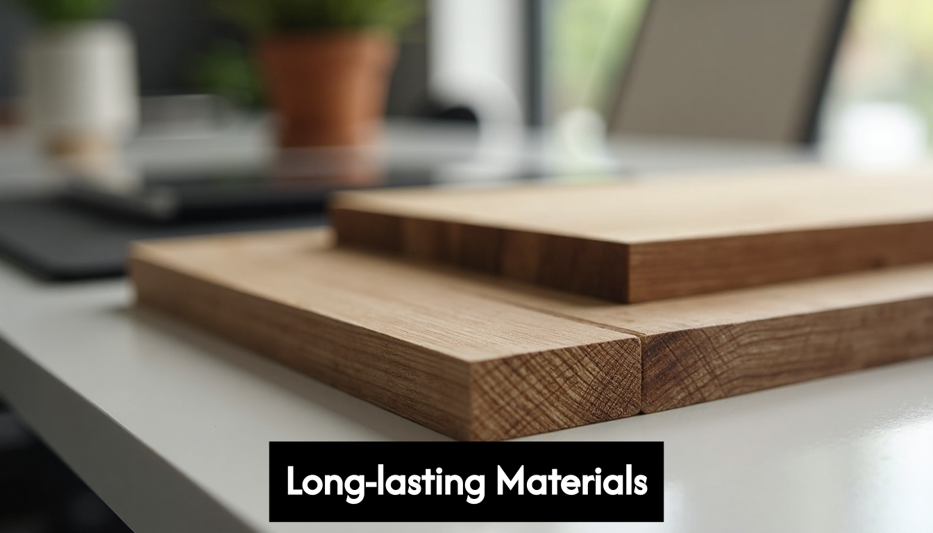 Close-up of durable office furniture materials