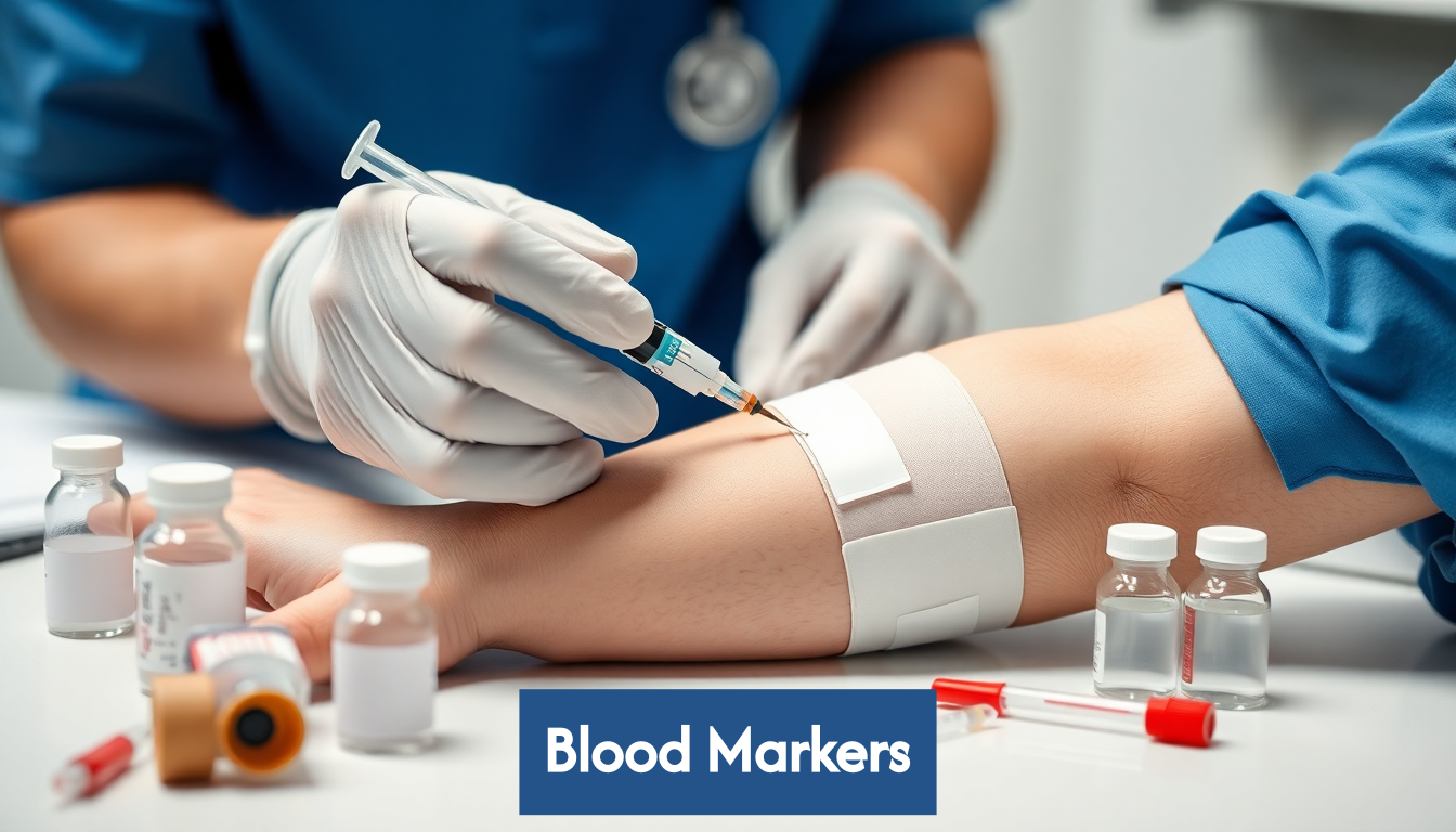 Close up of blood draw procedure