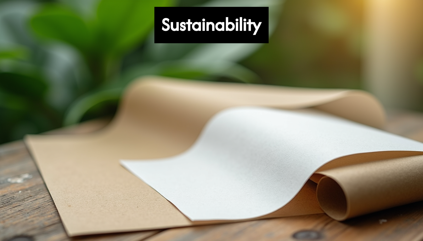 Close up of sustainable bottle label materials