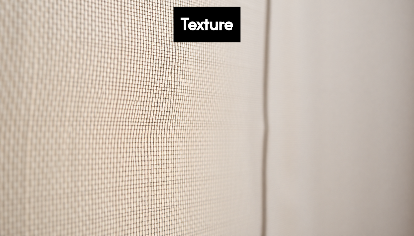 Close up of the texture of a custom blind.