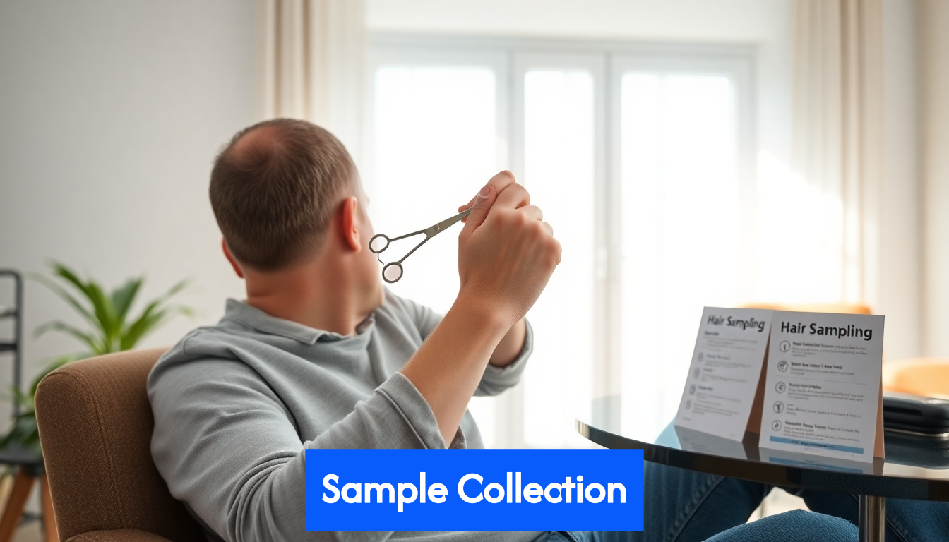 Collecting hair sample for analysis