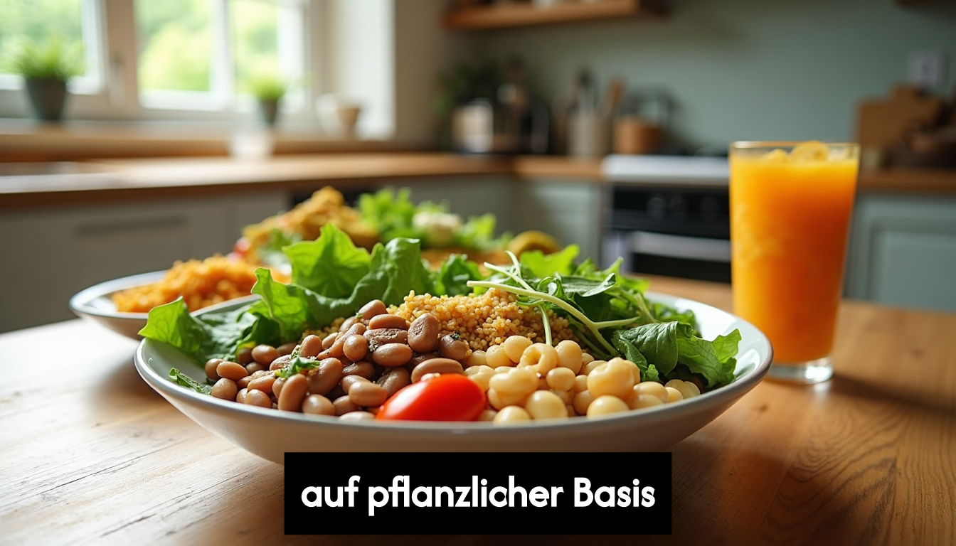 Colorful plant-based meal on a table