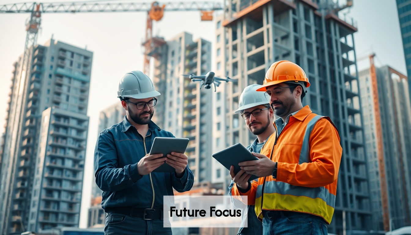 Smart construction site with technology