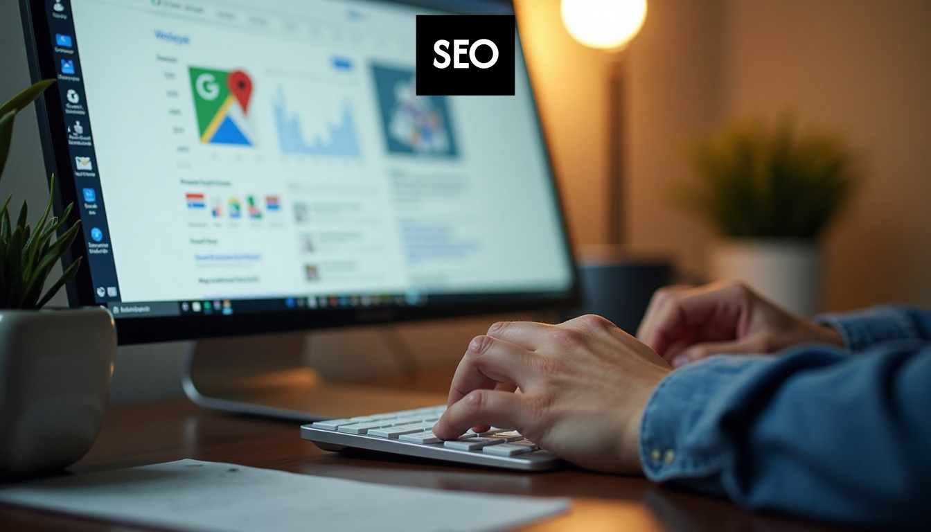 Computer showing an SEO blog post.