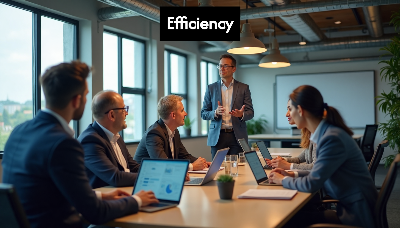 Consultant presenting ideas to IT leaders