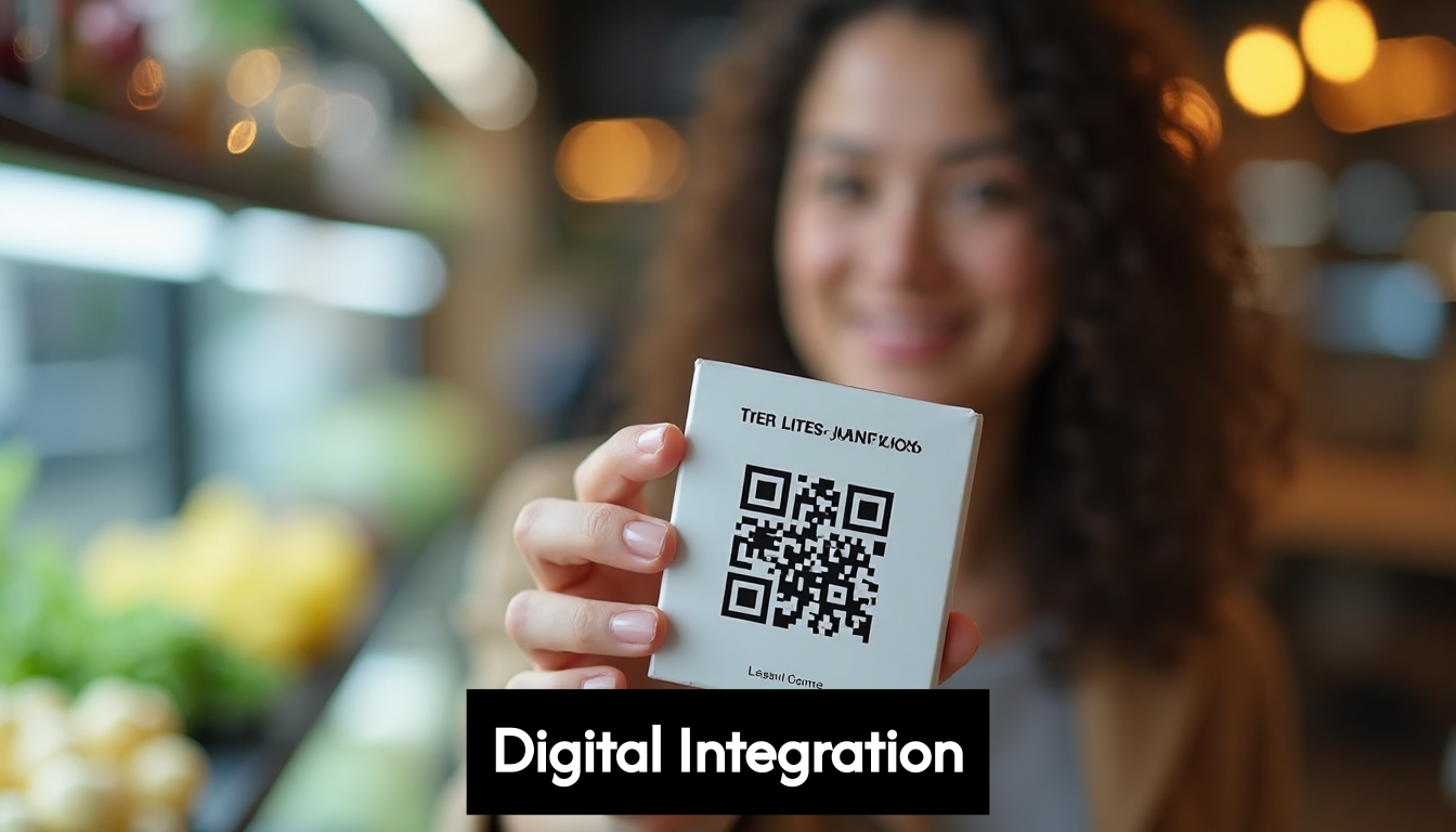 Consumer scans QR code on product label