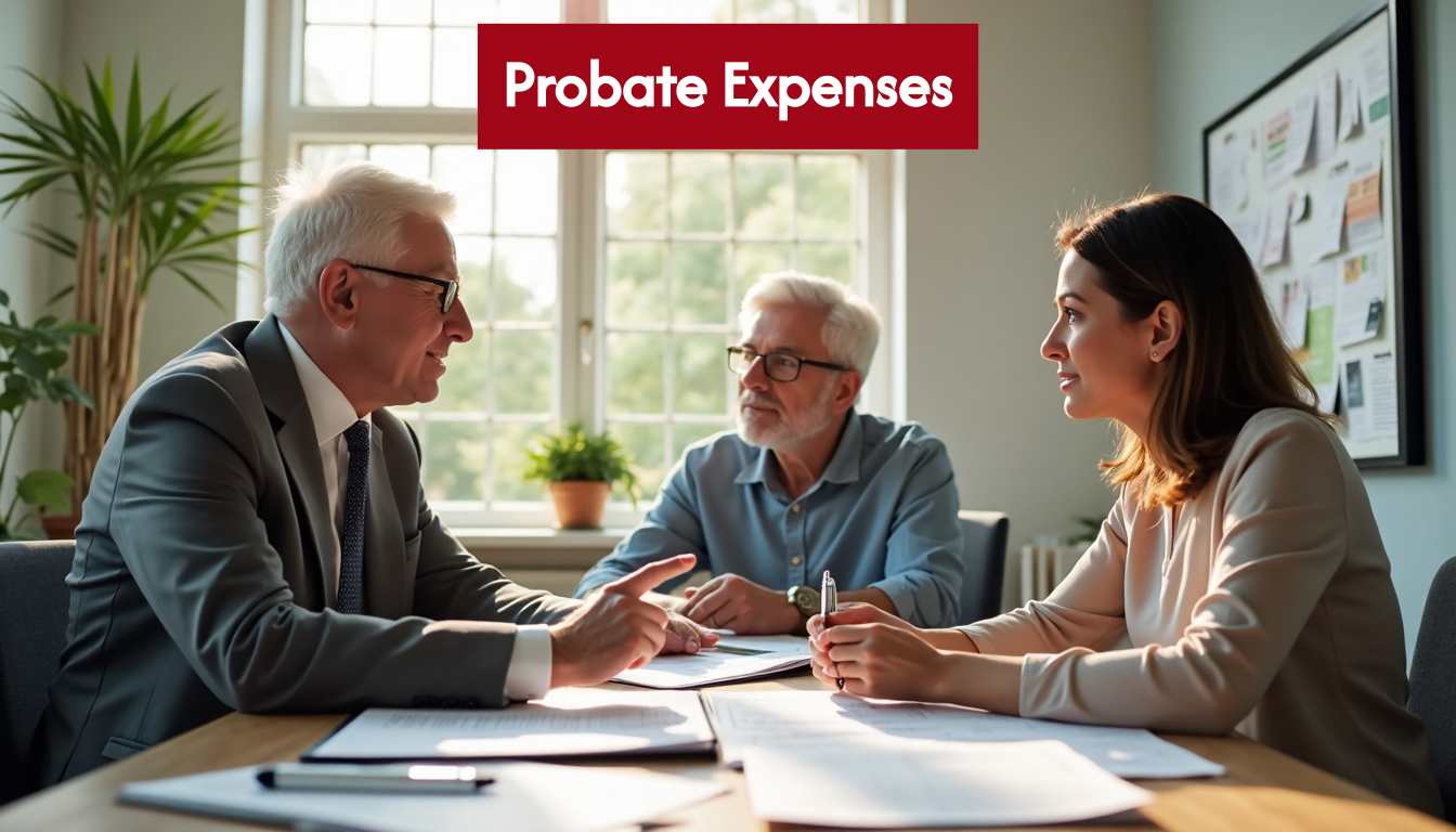 Couple meeting with estate advisor reviewing documents