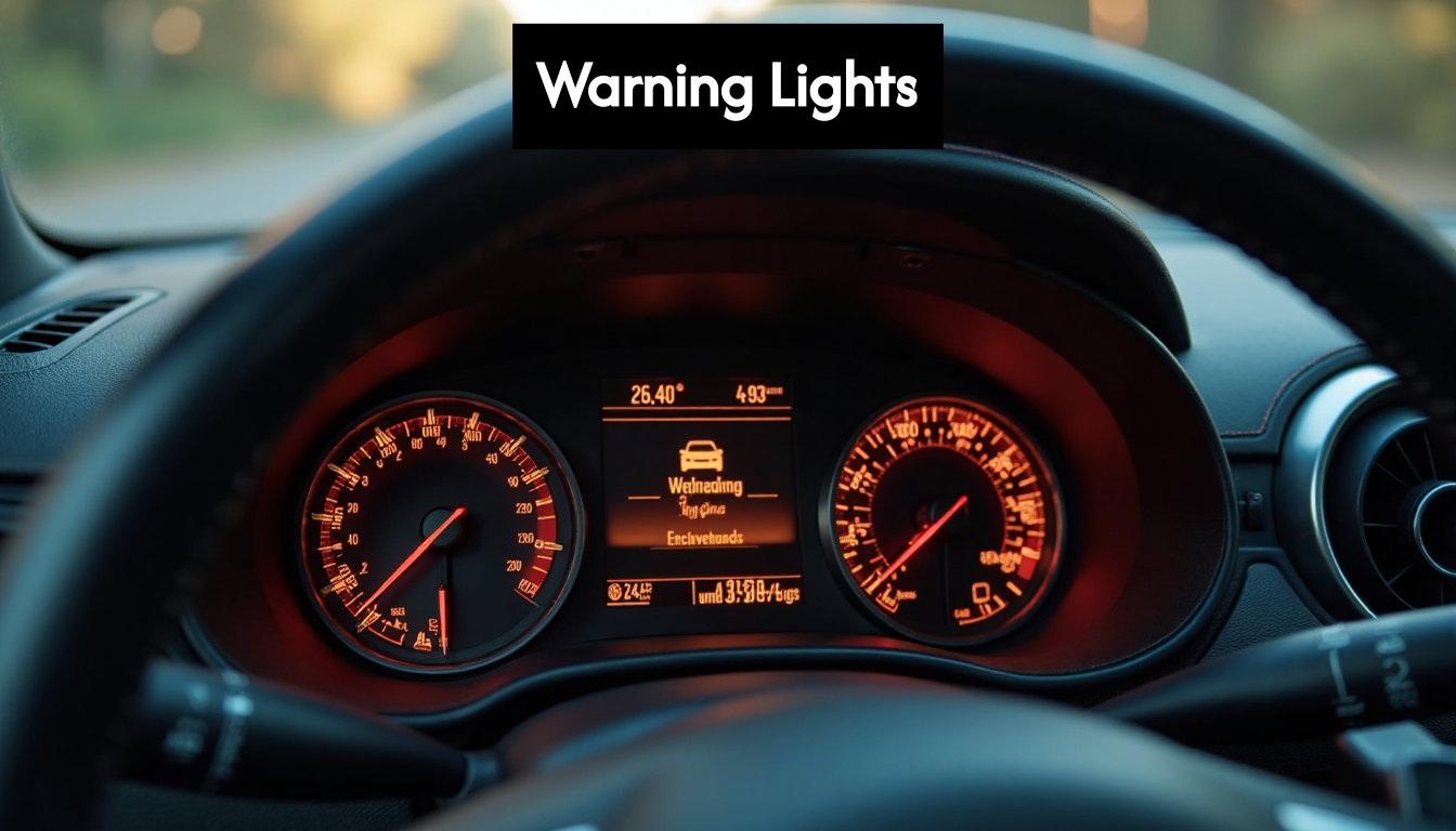 Dashboard with check engine light illuminated
