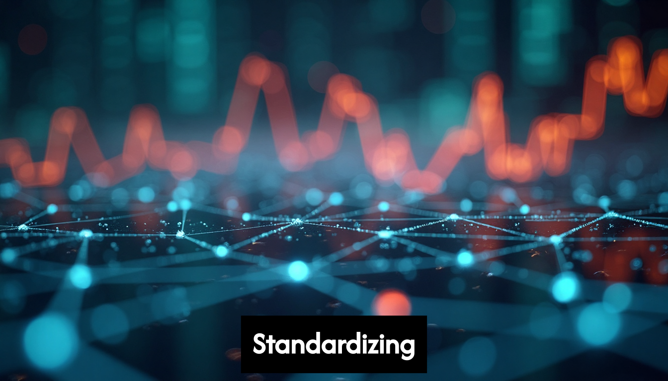 Data flow graphic representing recruitment technology.