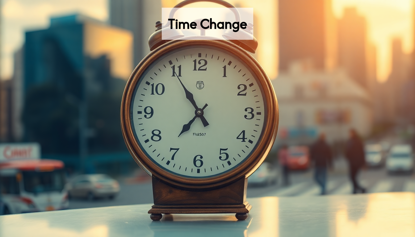 A clock showing different time zones.