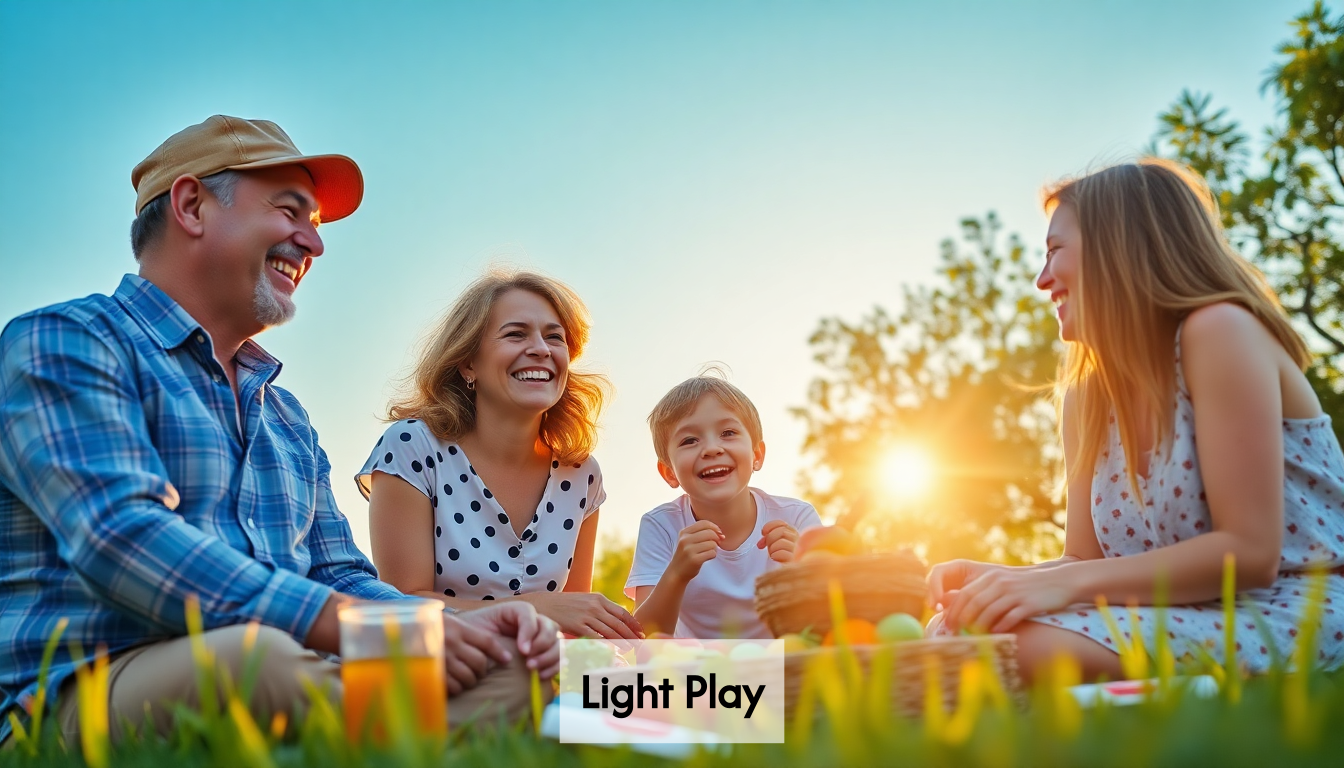 A family enjoying outdoor time.