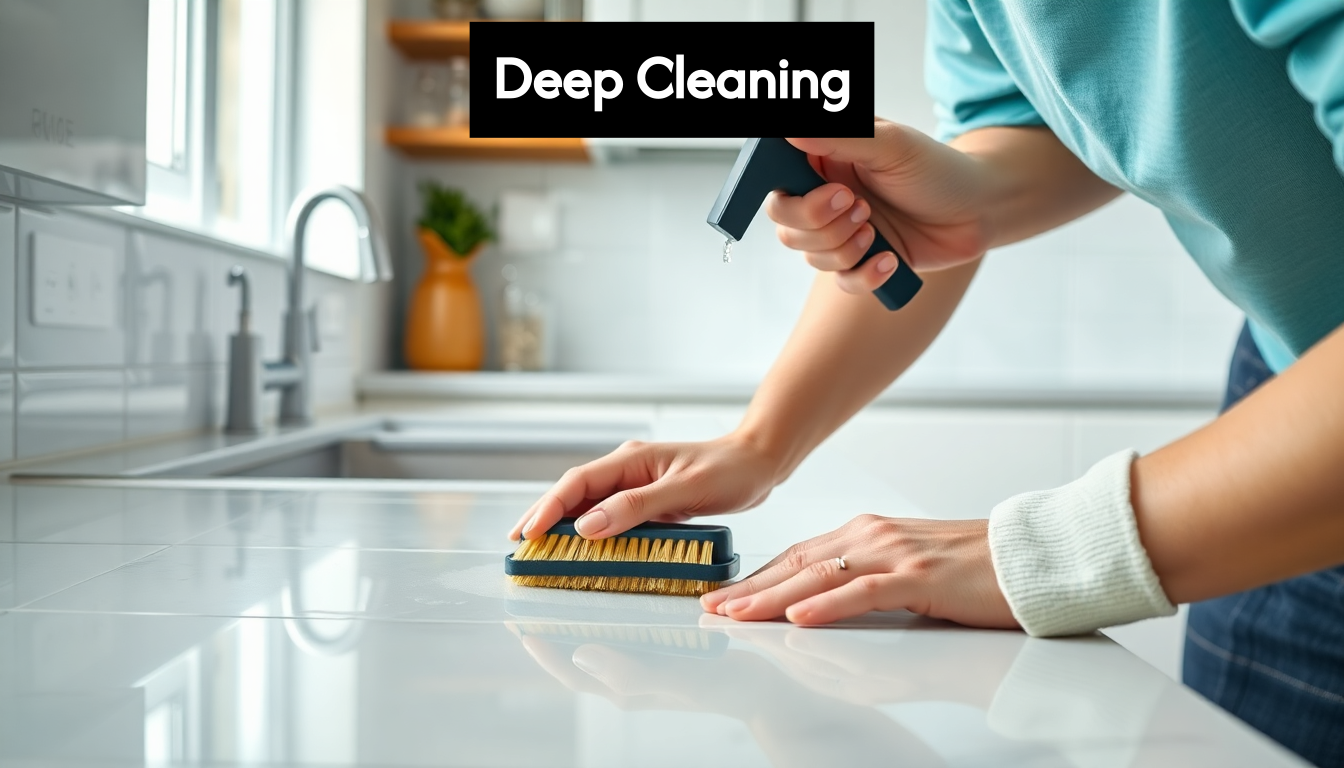 Deep cleaning porcelain tiles