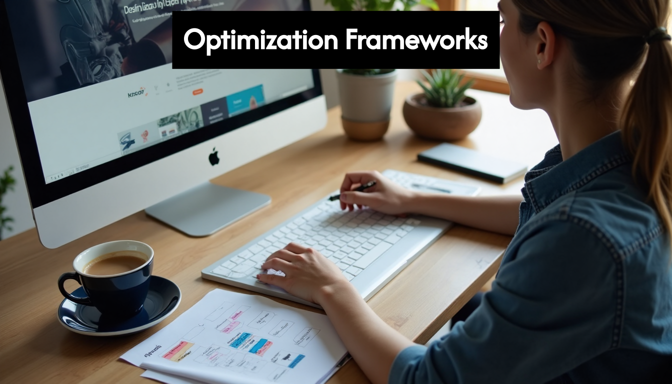 Designer adjusting website conversion elements