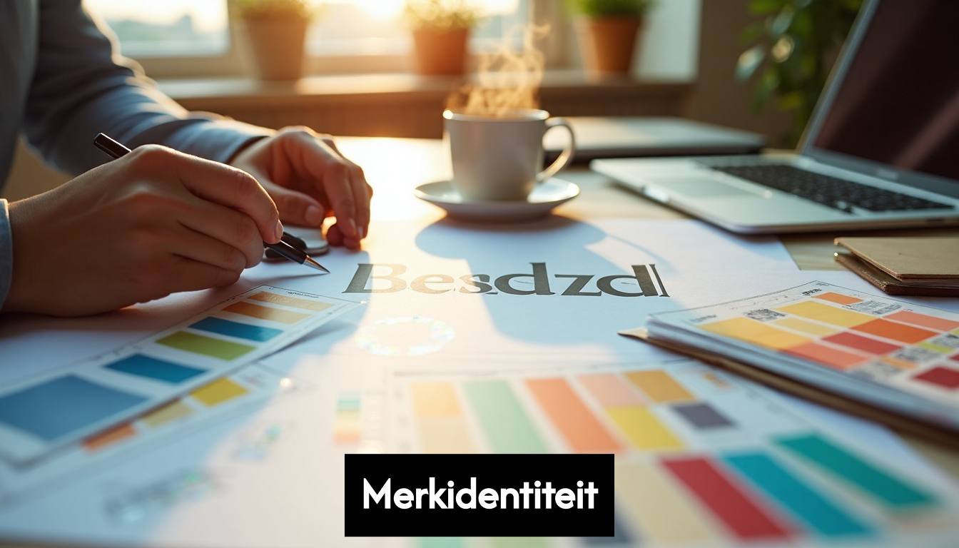 Designer working on business brand identity