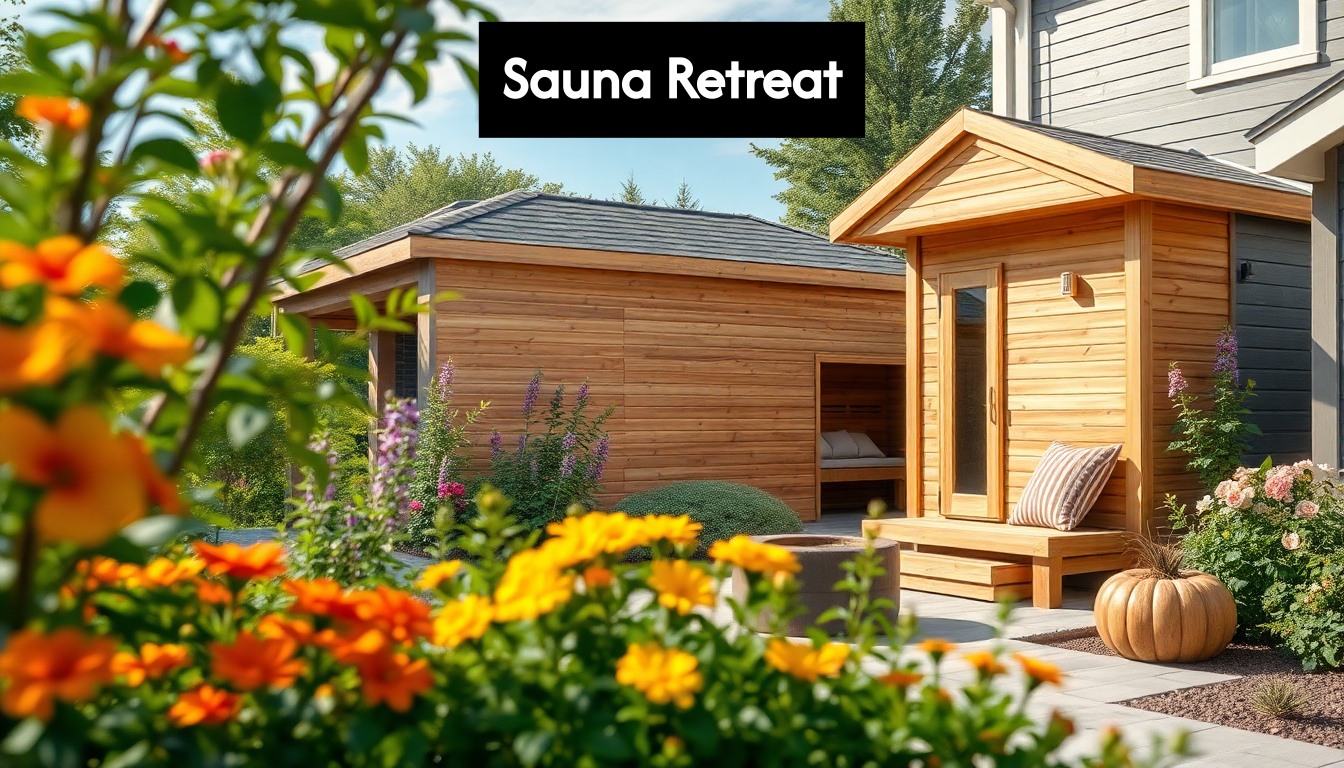 Beautiful backyard sauna
