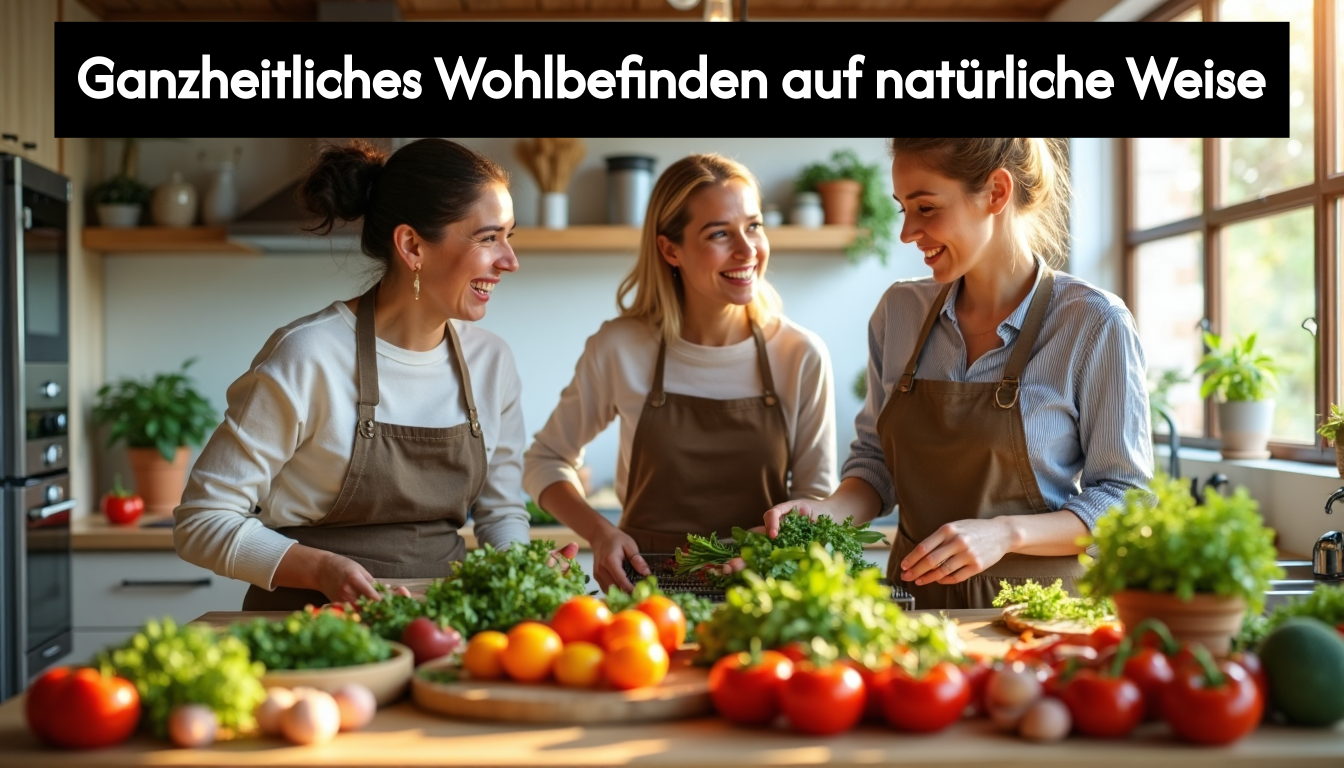 Diverse group preparing healthy meal in kitchen