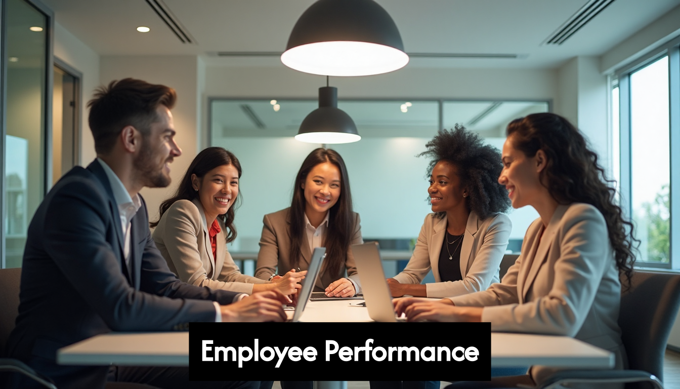 Diverse office team collaborating at table