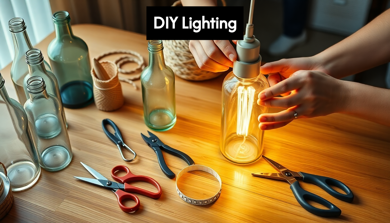 DIY workspace building handmade lighting project