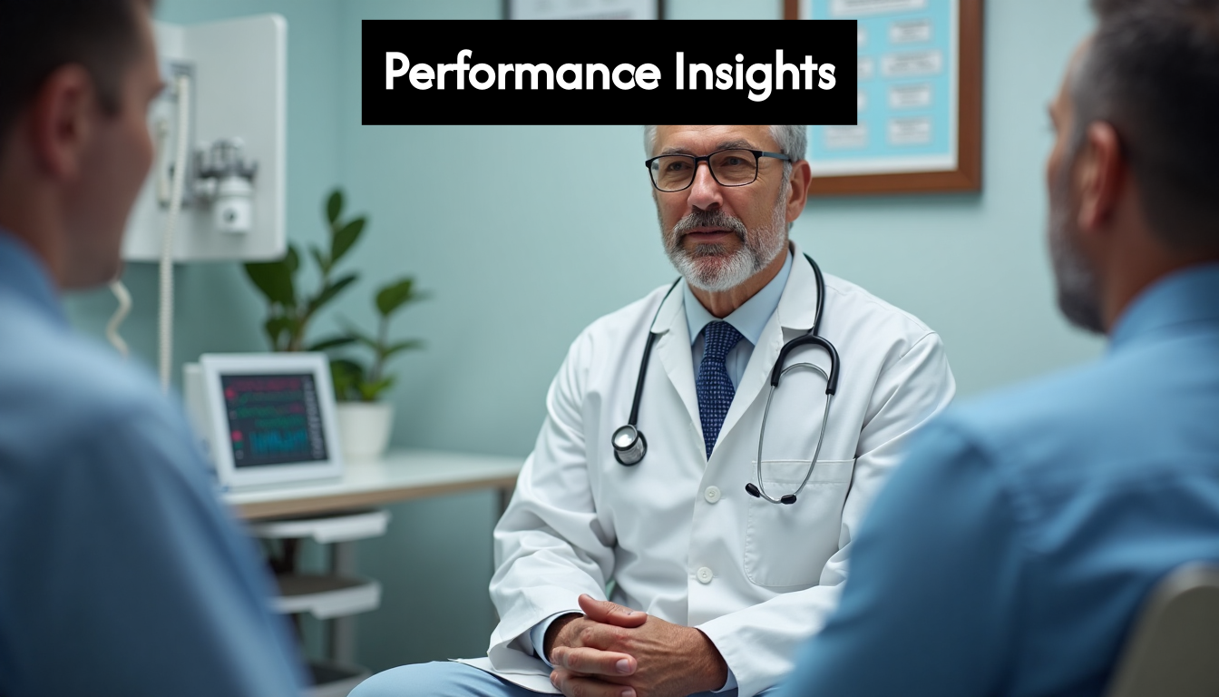 Doctor reassuring male patient after vasectomy