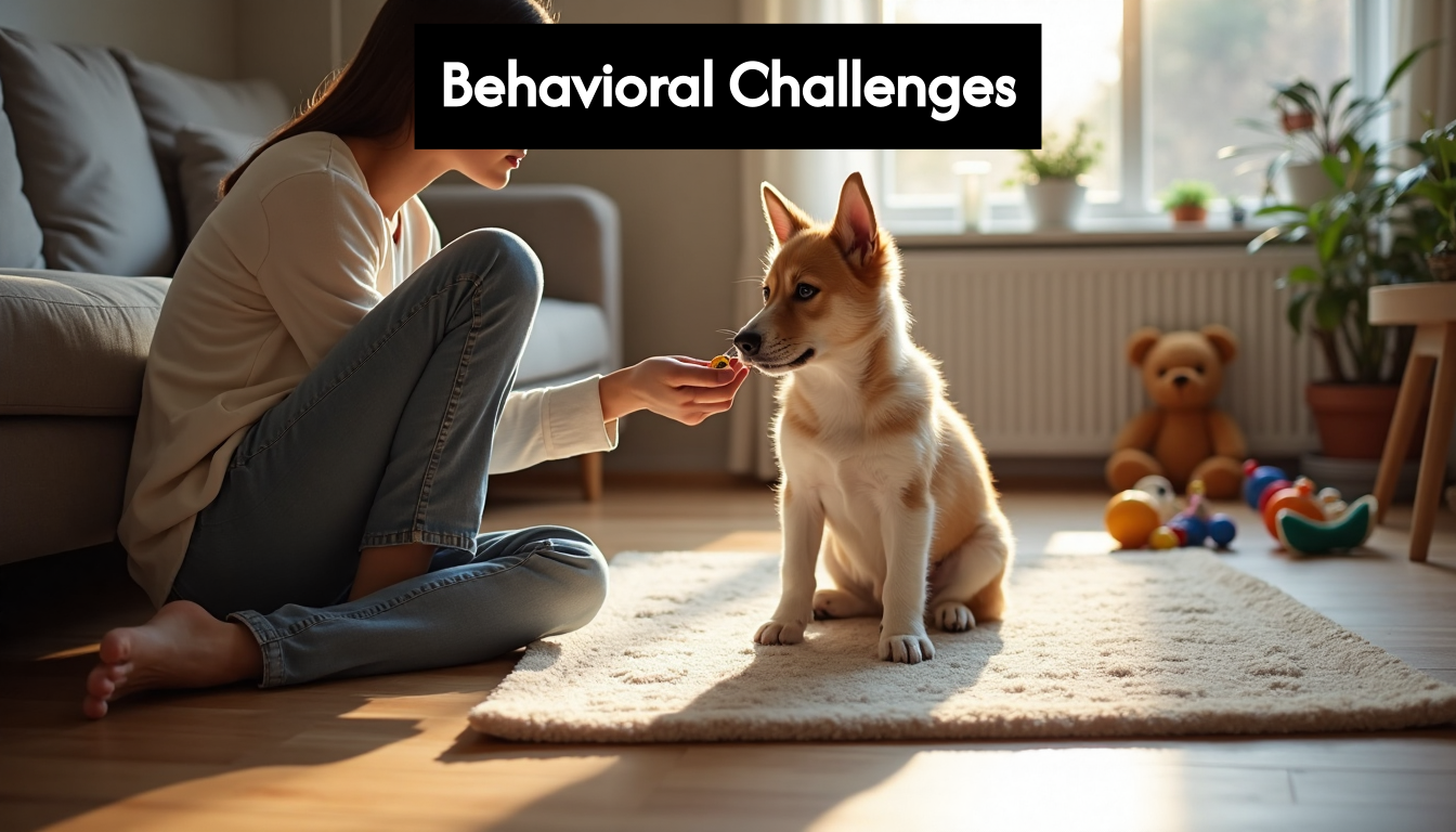 Dog distracted during training at home