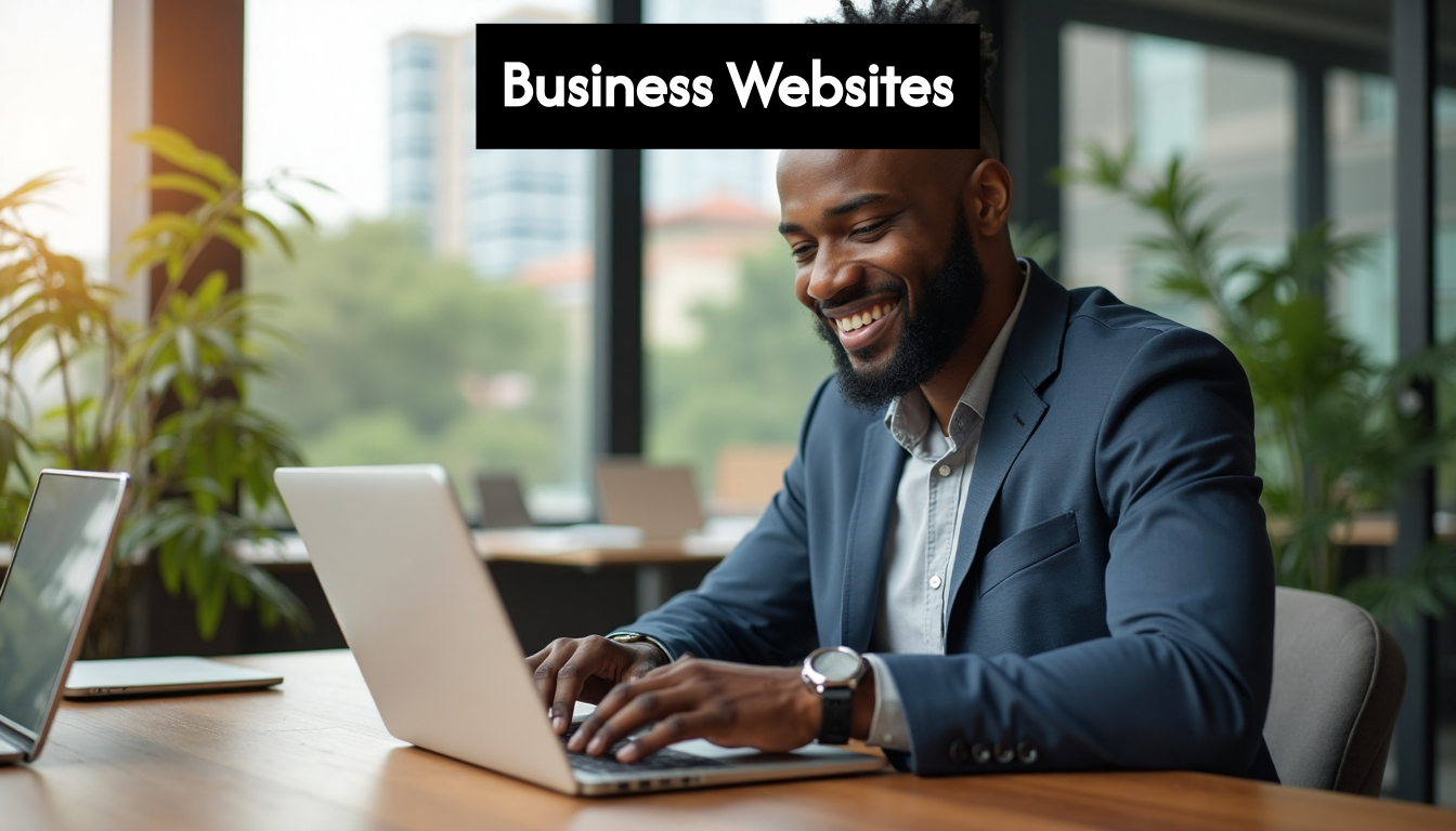 Durban entrepreneur working on business website