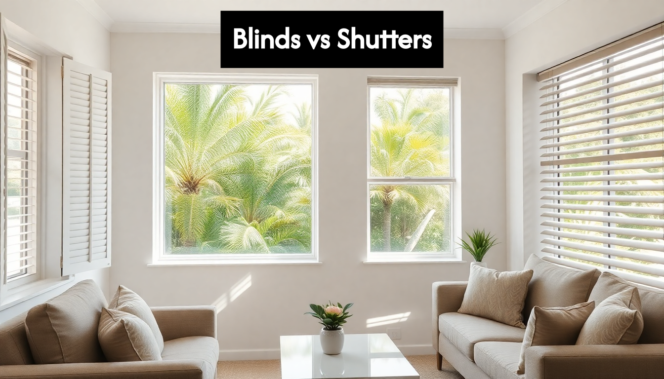 Durban home with blinds and shutters on windows