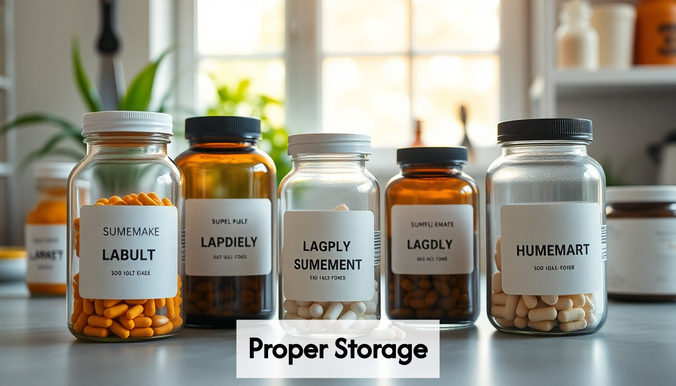 Storage for homemade supplements