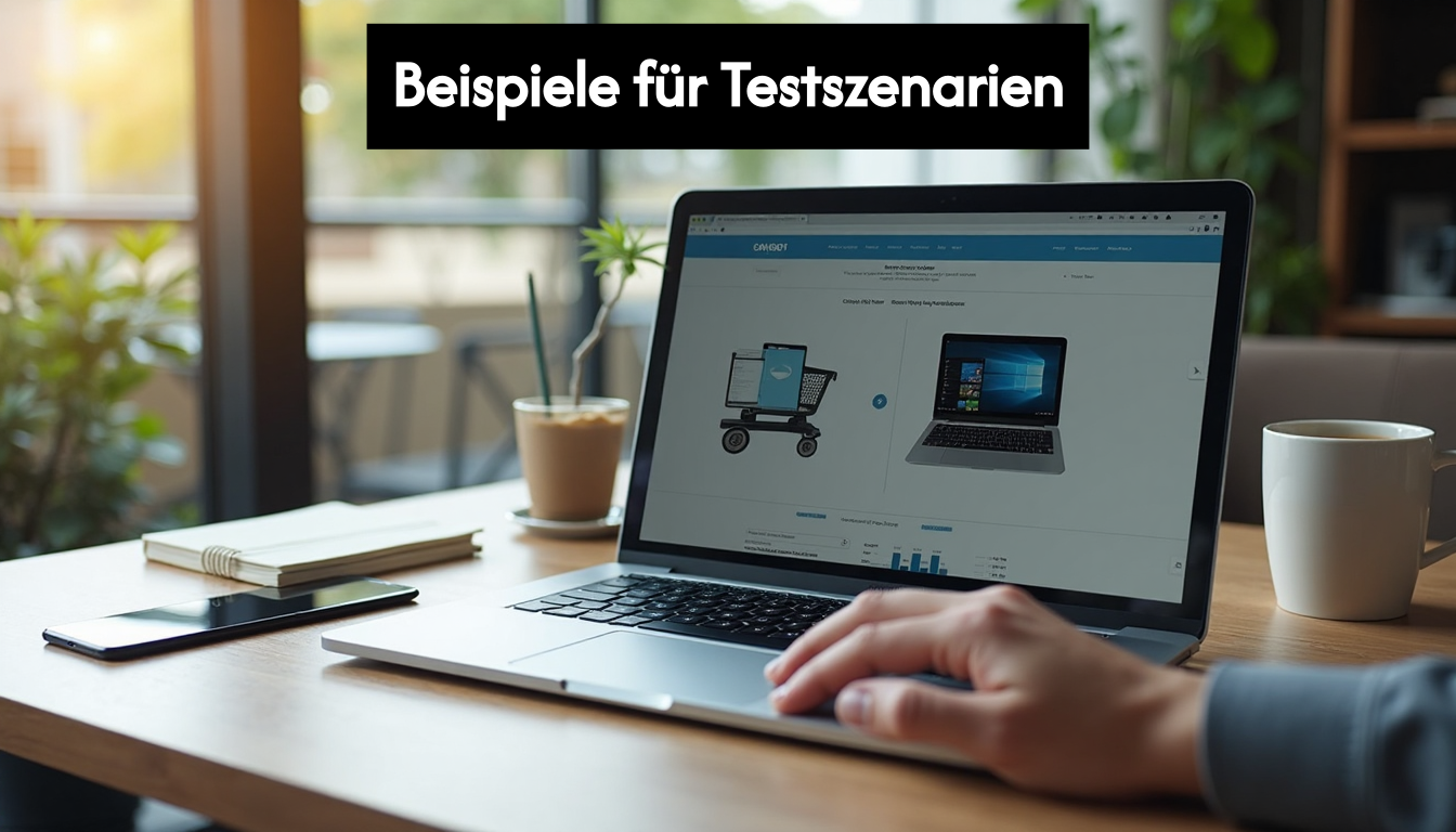 Ecommerce site A/B test split view on laptop
