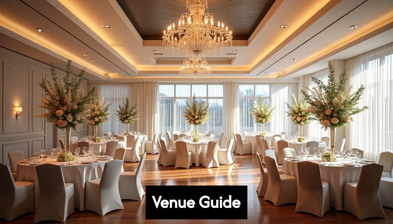 Elegant event venue in Laval decorated for a wedding celebration