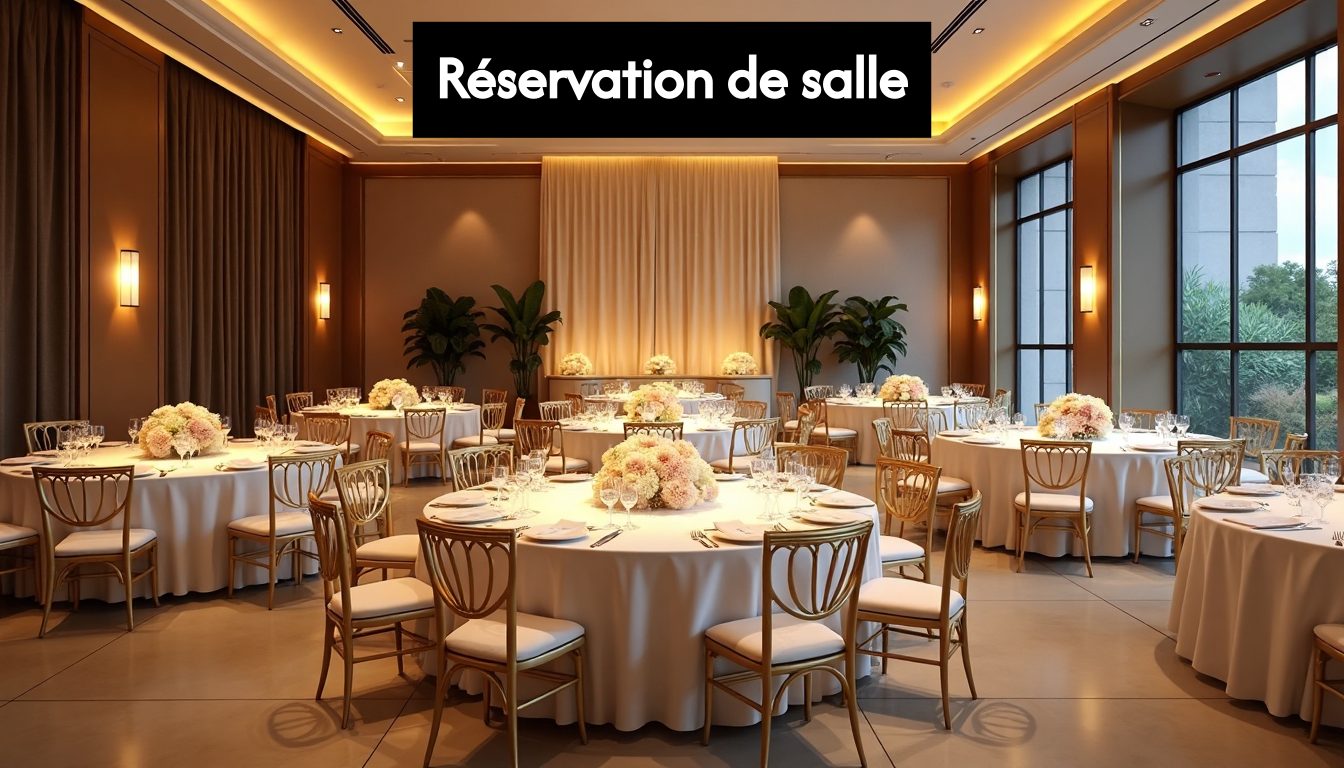 Elegant venue prepared for special event