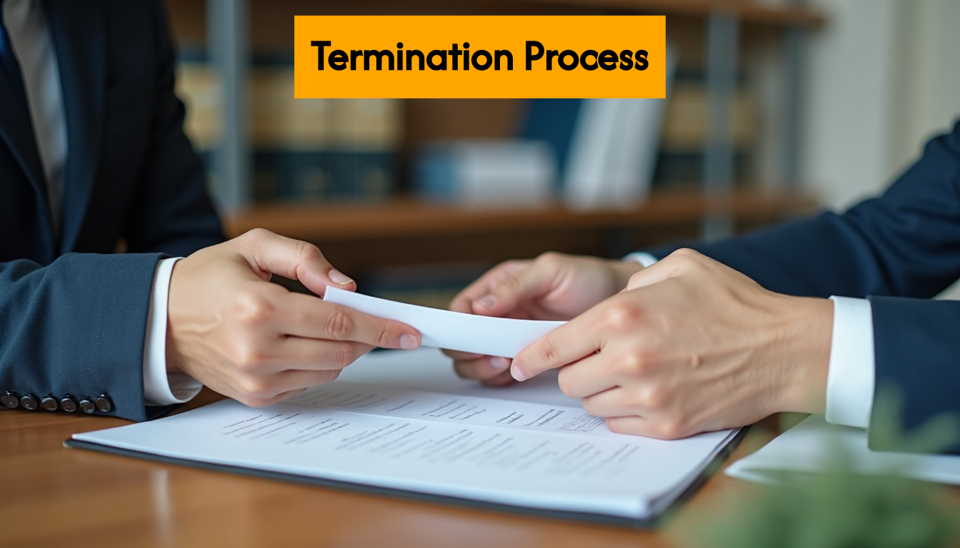 Employer consulting legal advisor with documents
