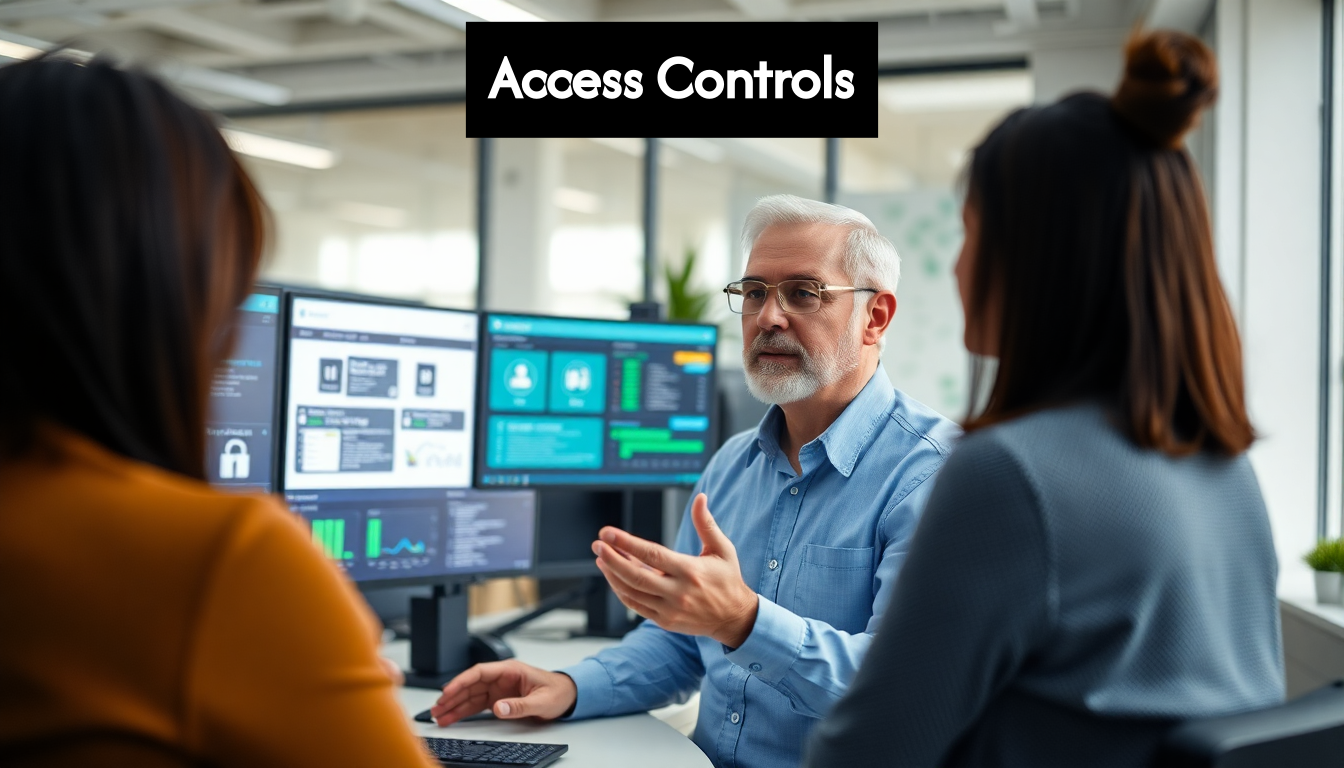 Cyber security expert demonstrating access controls.