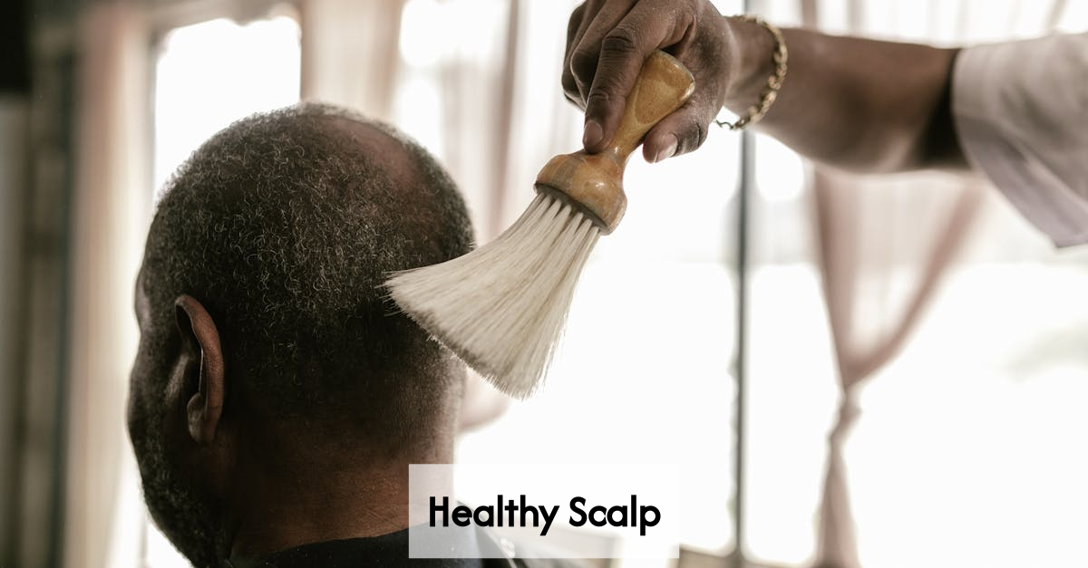 Before and after scalp treatment comparison.