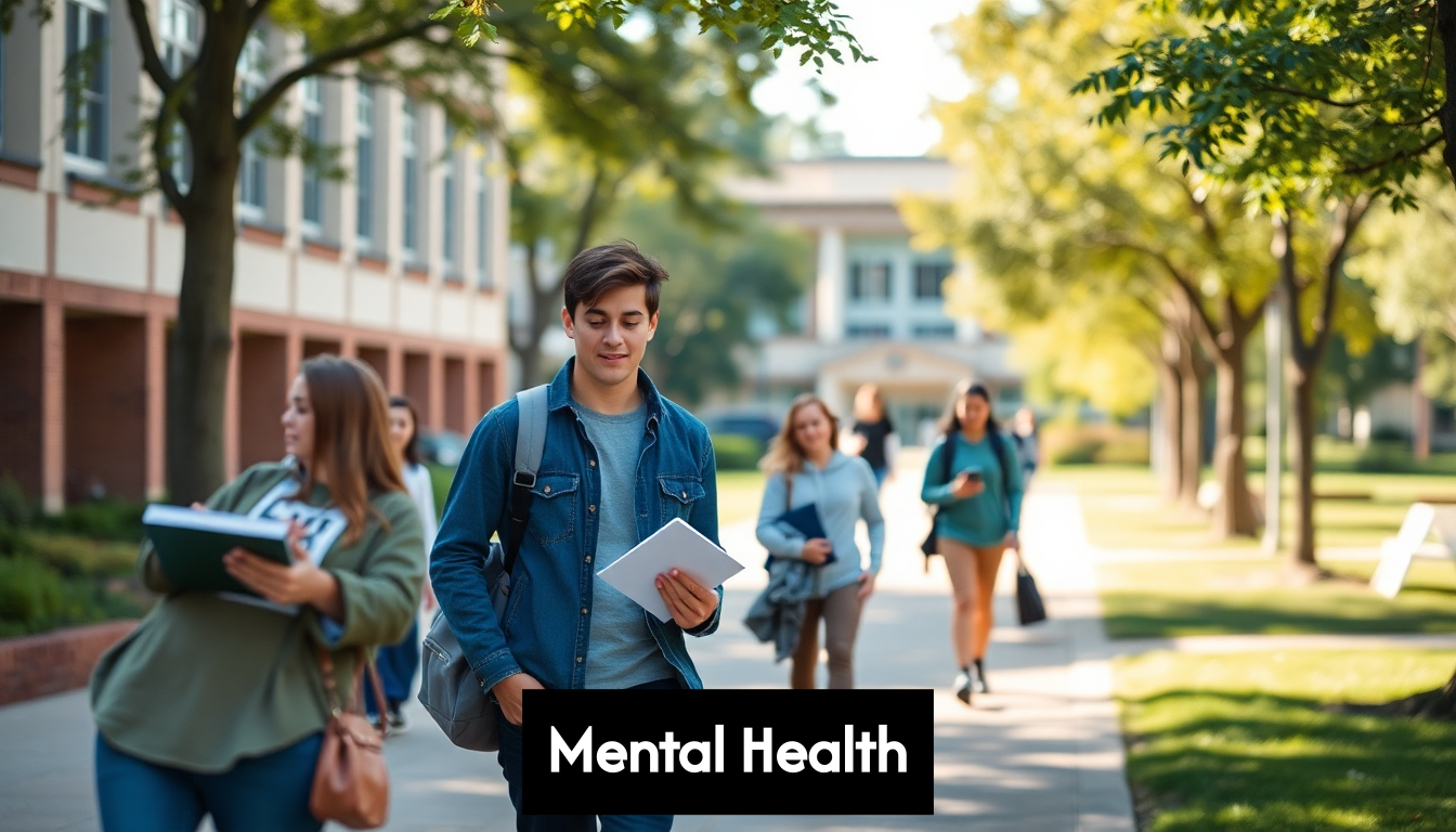 campus scene promoting mental health