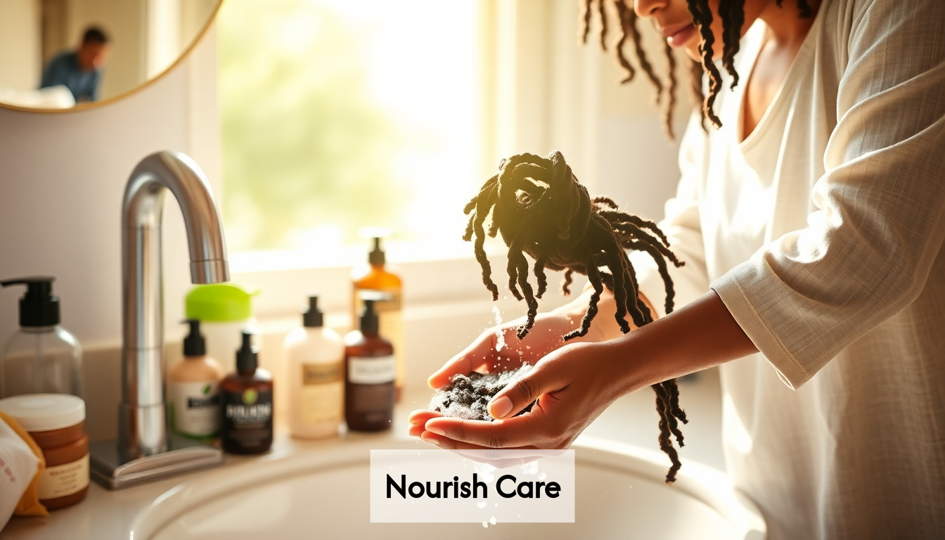 Washing starter locs