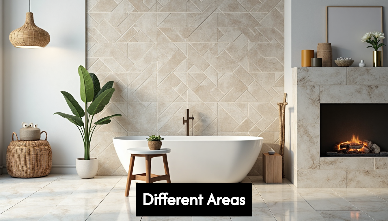 Examples of tile mixing for different areas.