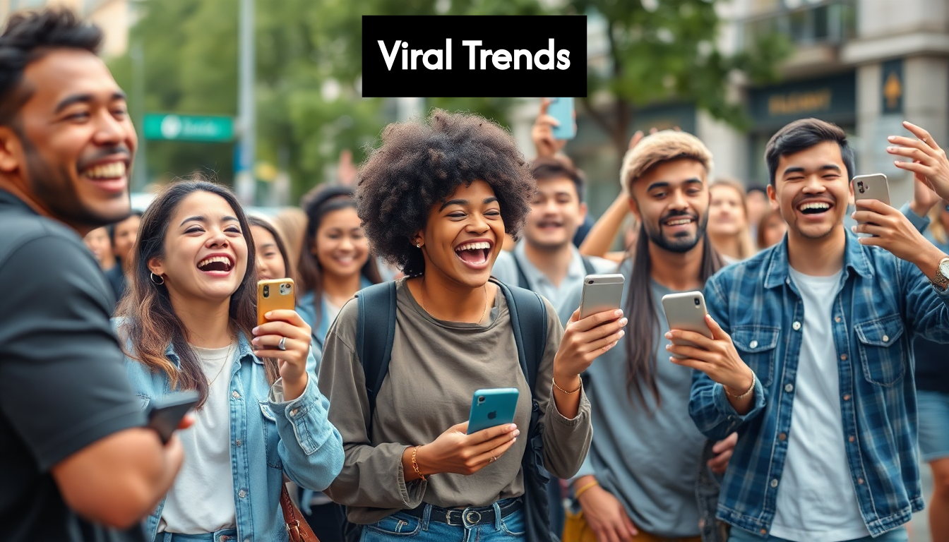 People engaged in social media challenges.