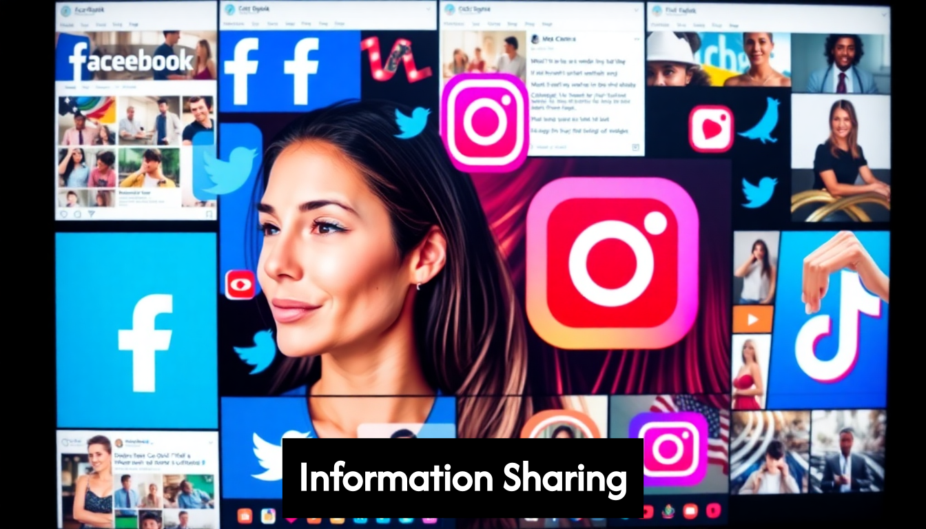 Collage of social media platforms.