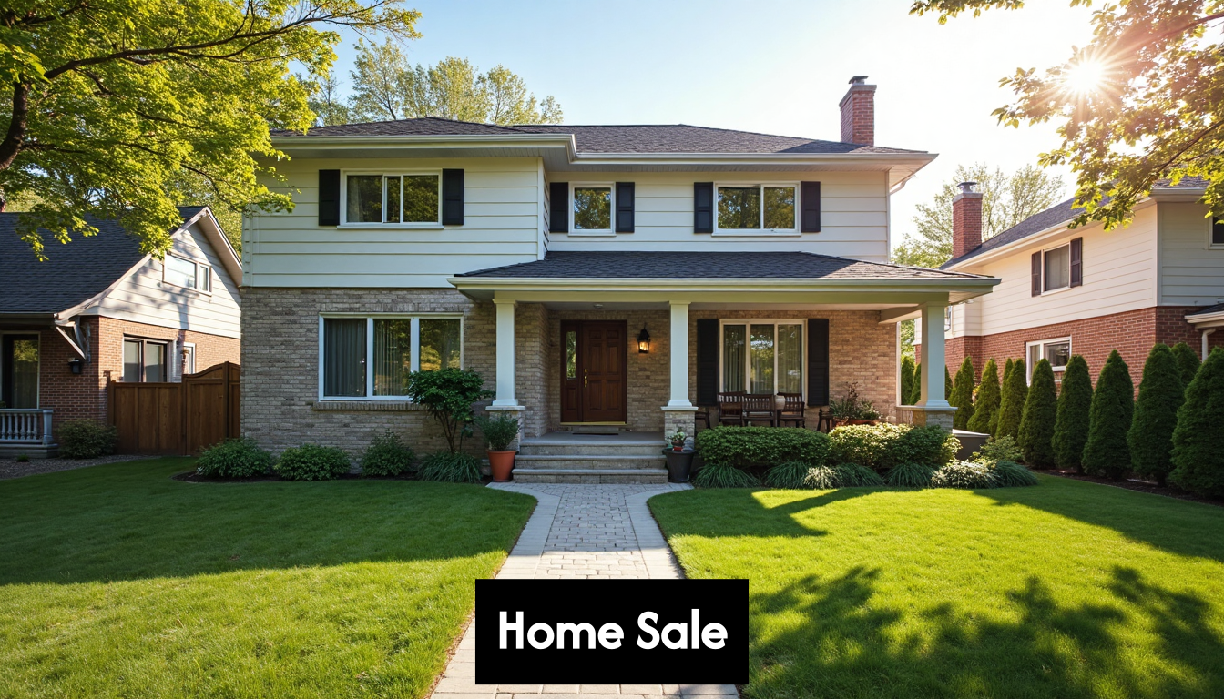 Exterior of upgraded Toronto area home for sale