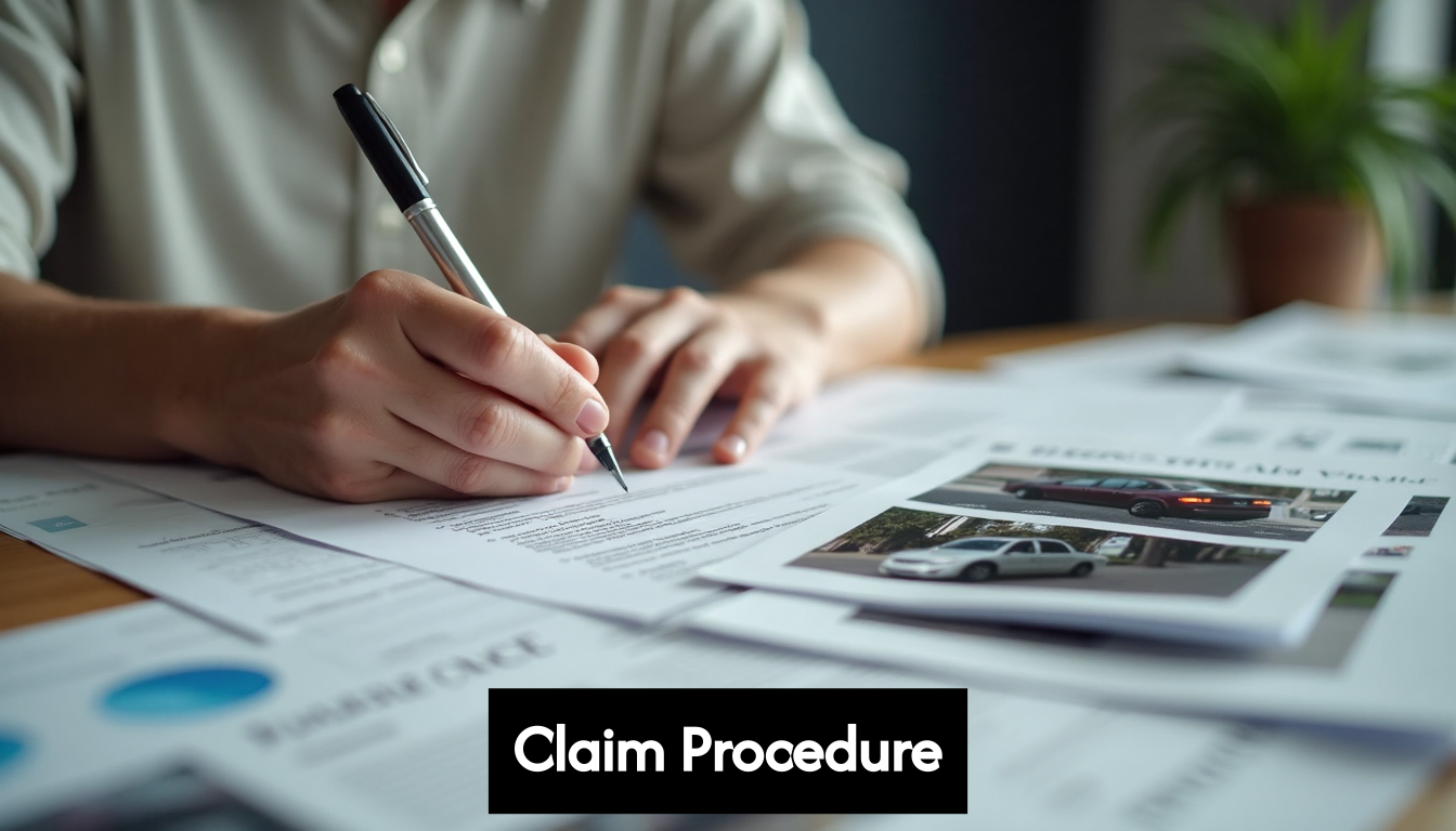 Filling out car insurance claim documents