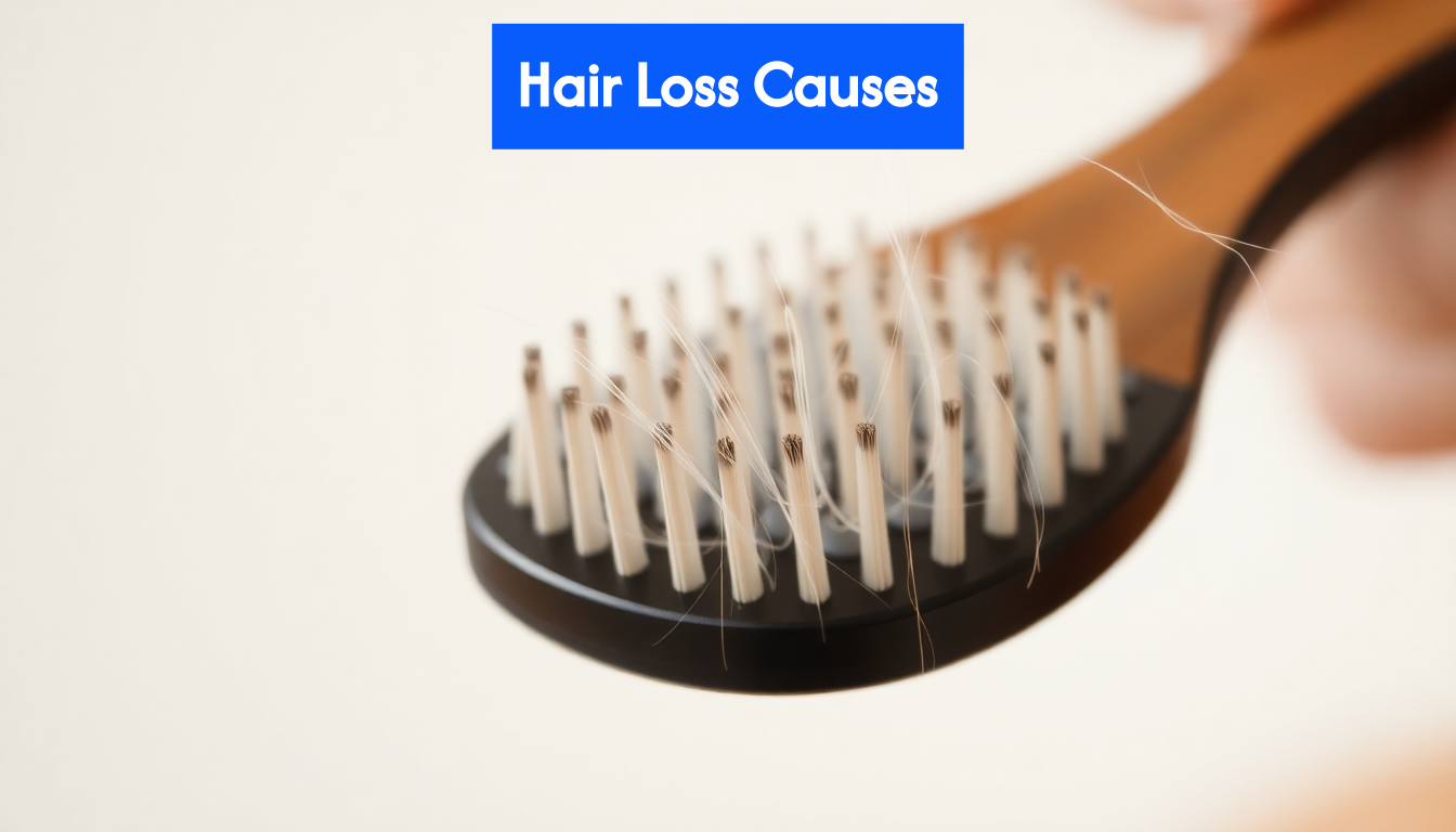 Hair shedding on a brush