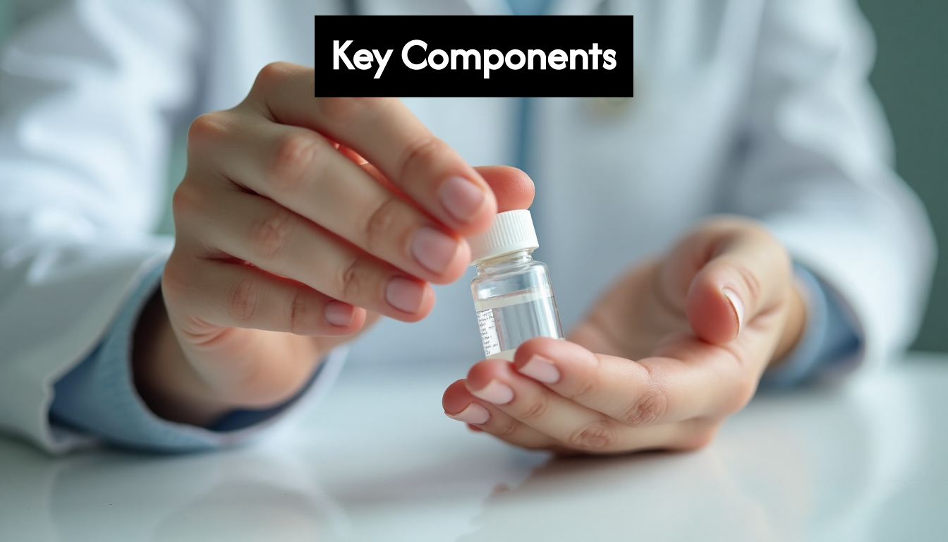 Hand holding a component from a home testing kit.