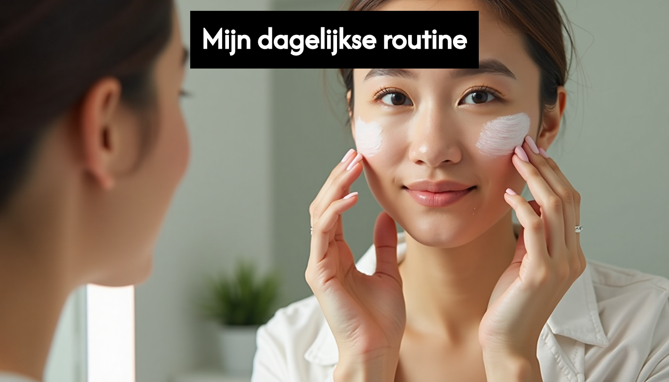 Hands applying moisturizer in skincare routine