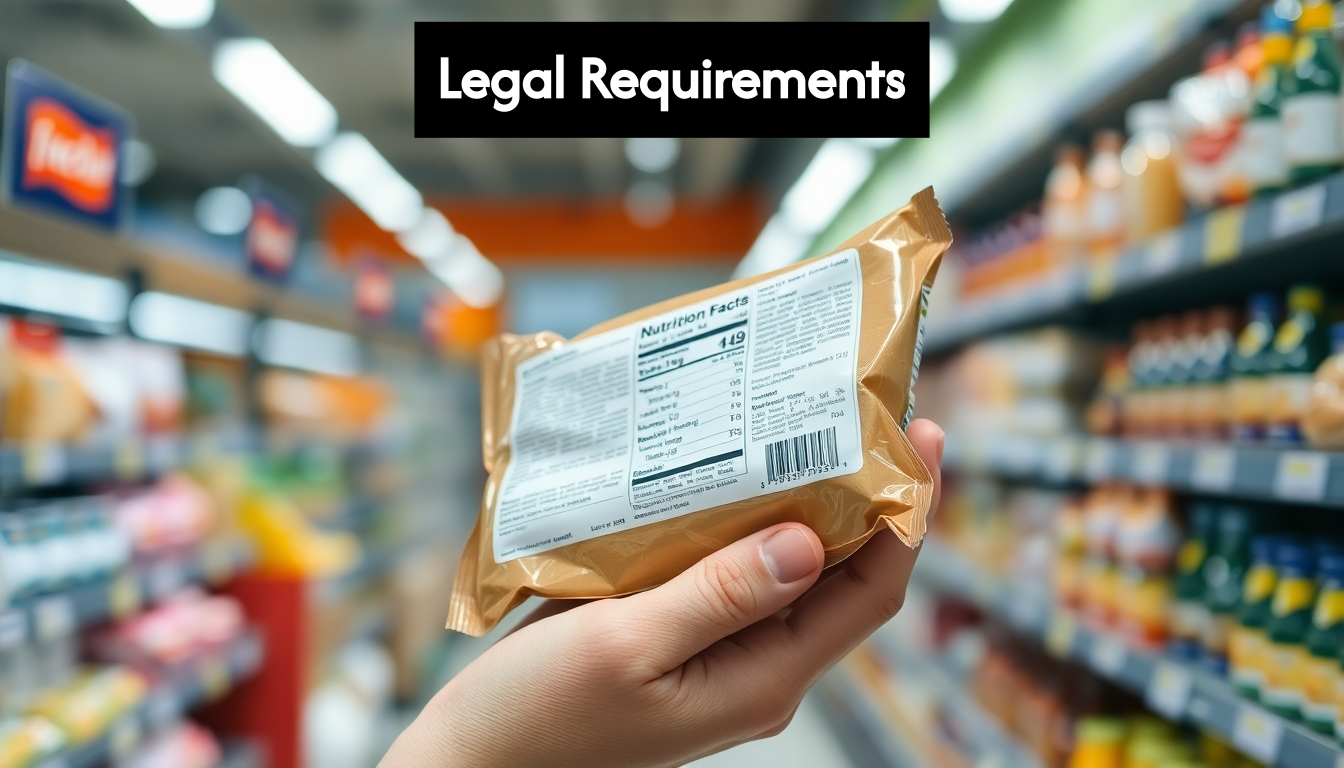 Hands inspecting food label for nutrition facts