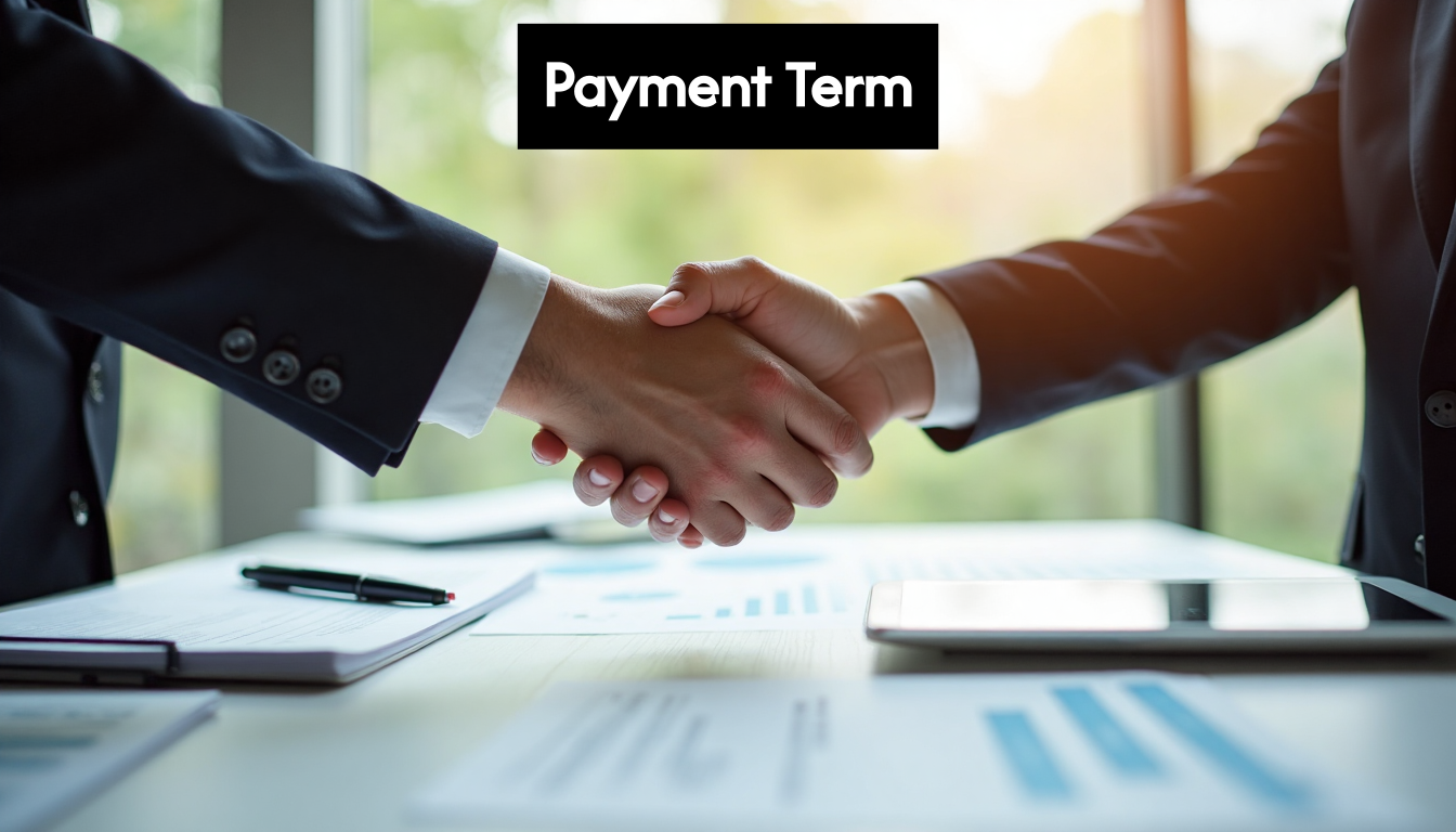 Handshake over consulting documents and tablet in office