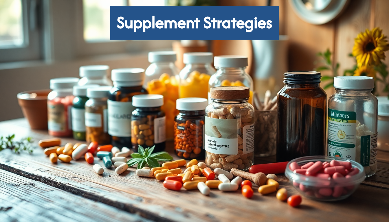 Variety of health supplements